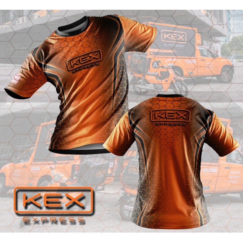 เสื้อยืดระเหิด KEX Express | เสื้อผ้า Courier KEX Express