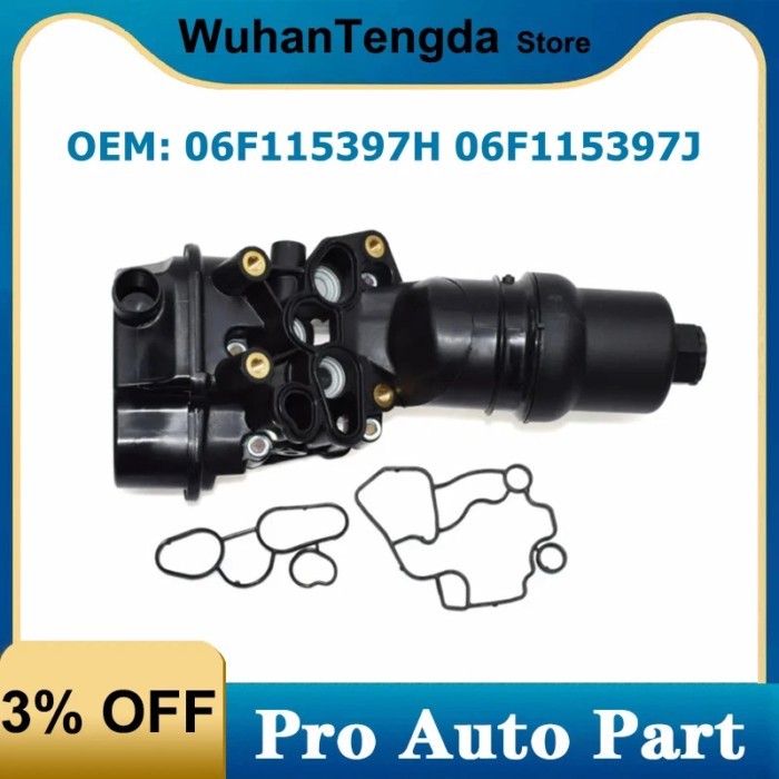 06F115397H Oil Filter Housing Engine Oil Cooler for Audi A3 A4 TT VW Jetta Polo 06F115397J 06F11539