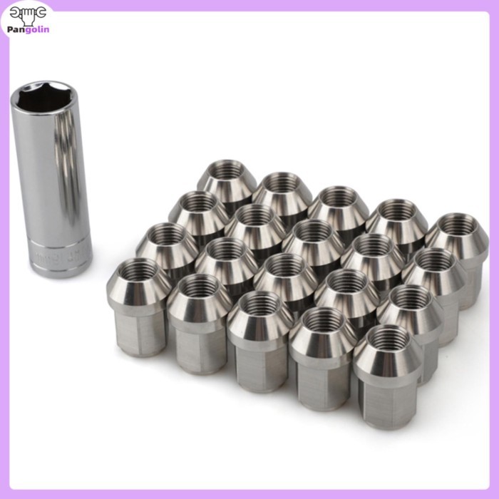 20pcs Universal Stainless Steel Lug Nuts Wheel Nuts Hex 19mm Length 35mm M12*1.5 Car Accessories