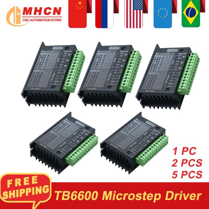 EU RU warehouse TB6600 9-42V 0.5-3.5A Microstep Driver for Nema17 Nema23 Nema24 stepper motor