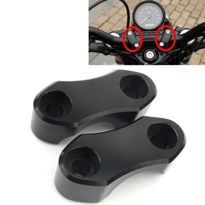 Motorcycle Handlebar Riser Clamp Kit For Harley Sportster 883 Softail Dyna Street Bob FXD Night Tra