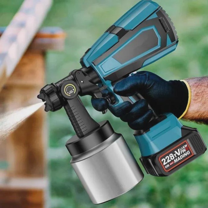 21V 1L One Battery Electric Spray Gun Rechargeable Household Emulsion Paint Spray Gun Paint Sprayin