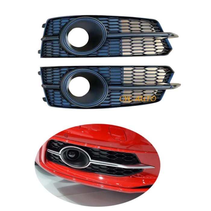 RS6 body kit fog grille for AUDI S6 upgrade RS6 Fog Lamp Cover 2016 2017 2018