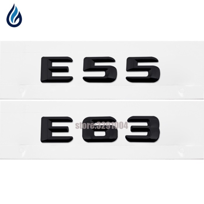 Trunk Lid Rear Emblem Badge Chrome Letters E 55 E 63 For Mercedes Benz AMG W115 W123 W124 W210 W211