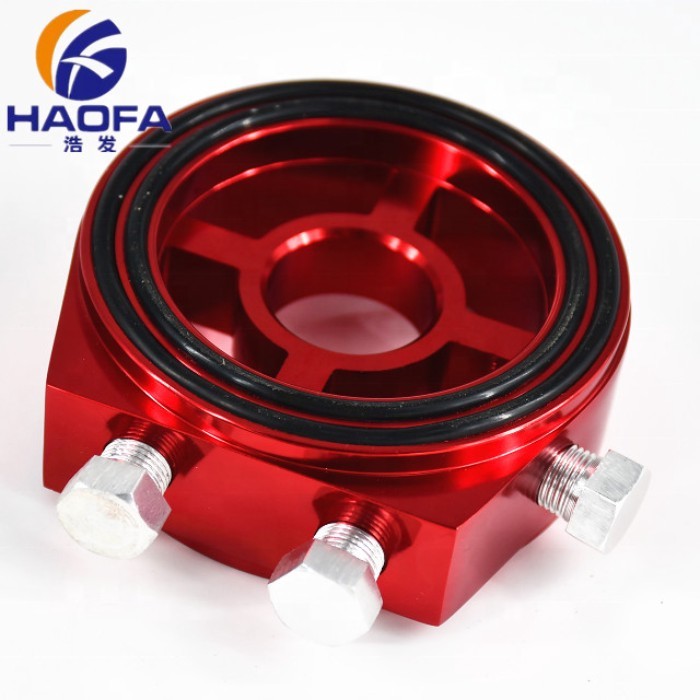 oil sandwich HaoFa Aluminum Oil Filter Plate Sandwich   Oil Filter Cooler Sandwich Plate Adapter 1/