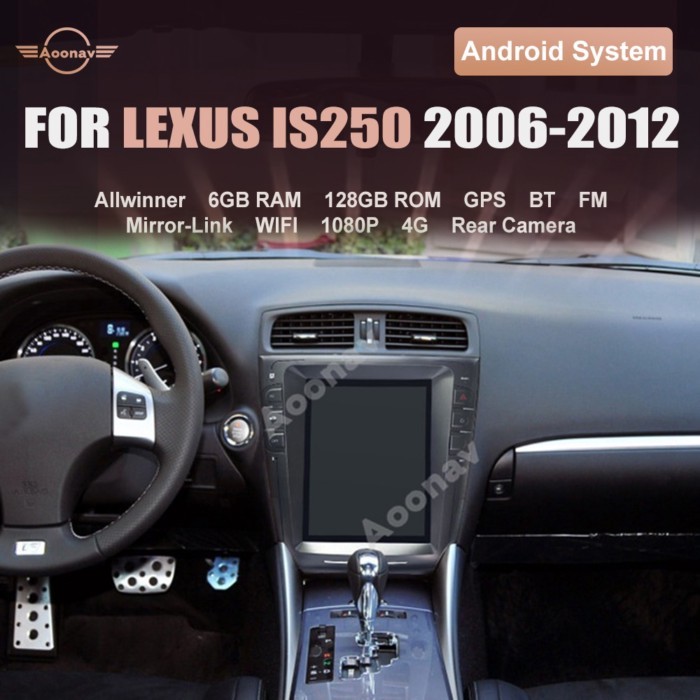 128GB 2din Android car Radio For Lexus IS250 2006-2012 car stereo multimedia player wireless Autora