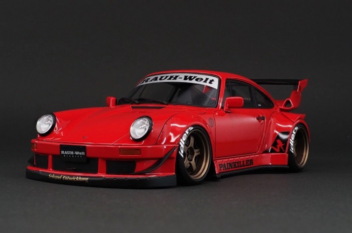 1/18 IG Porsche RWB 993 Red Wave รถสปอร์ตโมเดลเรซิ่นตกแต่ง Out Of Print