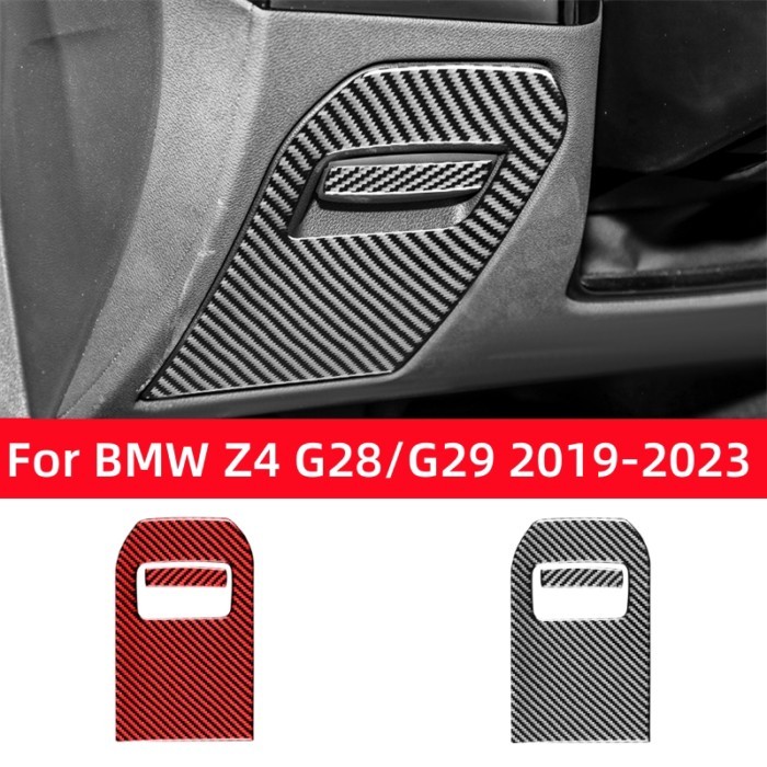 For BMW Z4 Series G28 G29 2019-2023 Carbon Fiber Accessories Car Driver's Cab Storage Box Panel Tri