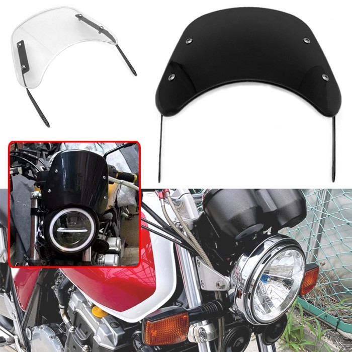 For HONDA CB1000SF CB750F CB750 Hornet 600 250 Motorcycle Windshield Wind Deflector Windscreen Univ