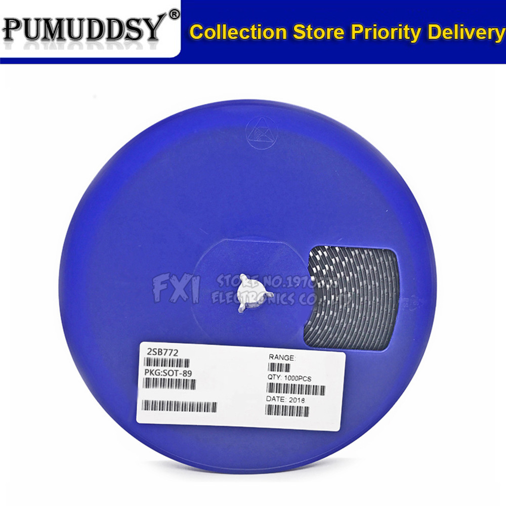 1000PCS 2SB772 B772 SMD PNP MEDIUM POWER ทรานซิสเตอร์ SOT-89