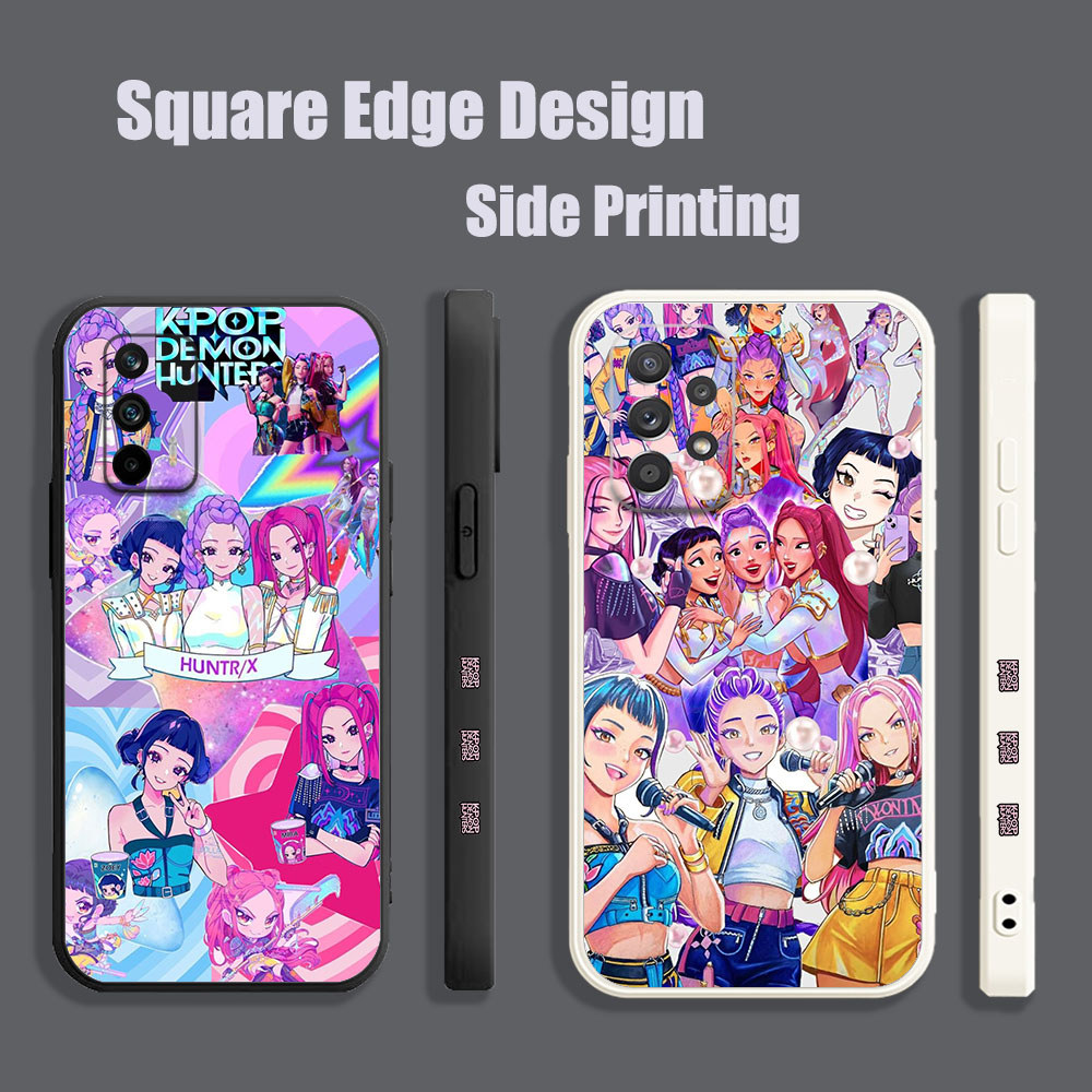 ปลอกสําหรับ OPPO A71 F9 Pro Reno6 Z Reno5 A94 A8 A31 2020 A1K A7X Kpop Demon Hunters สีชมพูสุนทรียศา