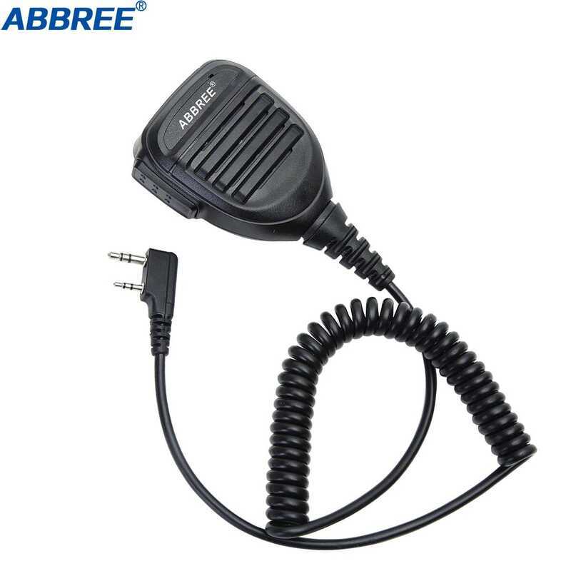 ▥  Walkie Talkie Speaker Microphone Waterproof PTT Mic For Uv-5R Uv-16 Uv-13 Uv-21 Uv17 T