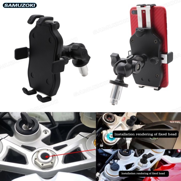 Phone Holder Fork Stem Mount Bracket Motorcycle GPS Navigation Bracket for Yamaha YZF R1 2002-2017