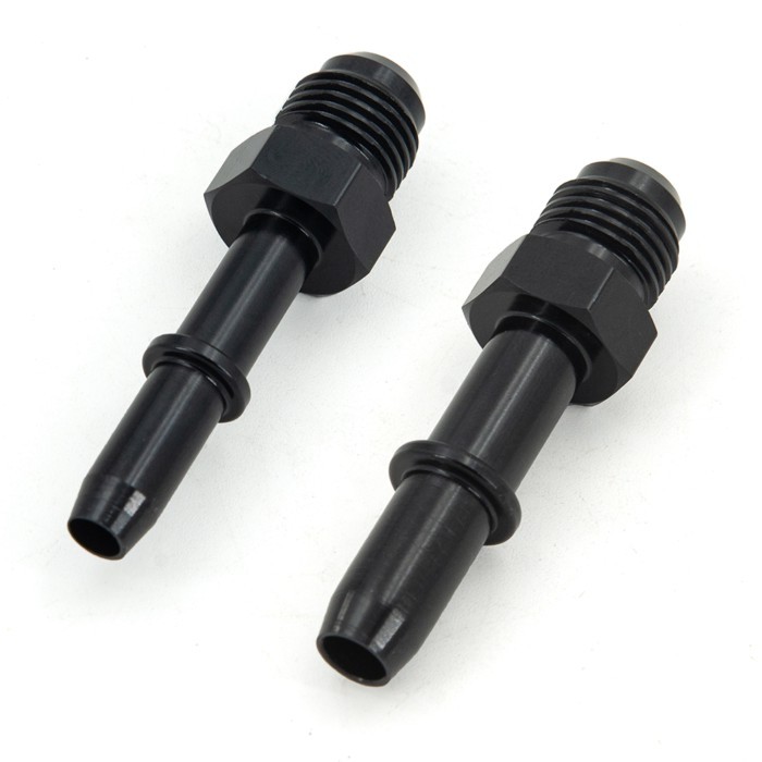 Quick Connect AN6 6AN AN-6 AN6 To 5/16" AN6 To 3/8" Male EFI Fuel Line Rail Adapter Black