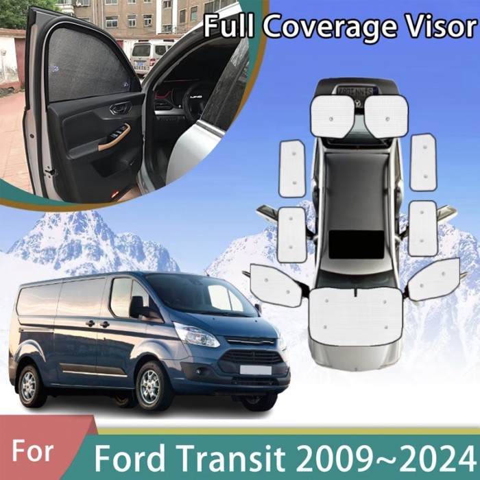 Car Sunshade For Ford Transit Tourneo MK3 2009~2024 2010 2018 2021 2023 Window Curtains Protection