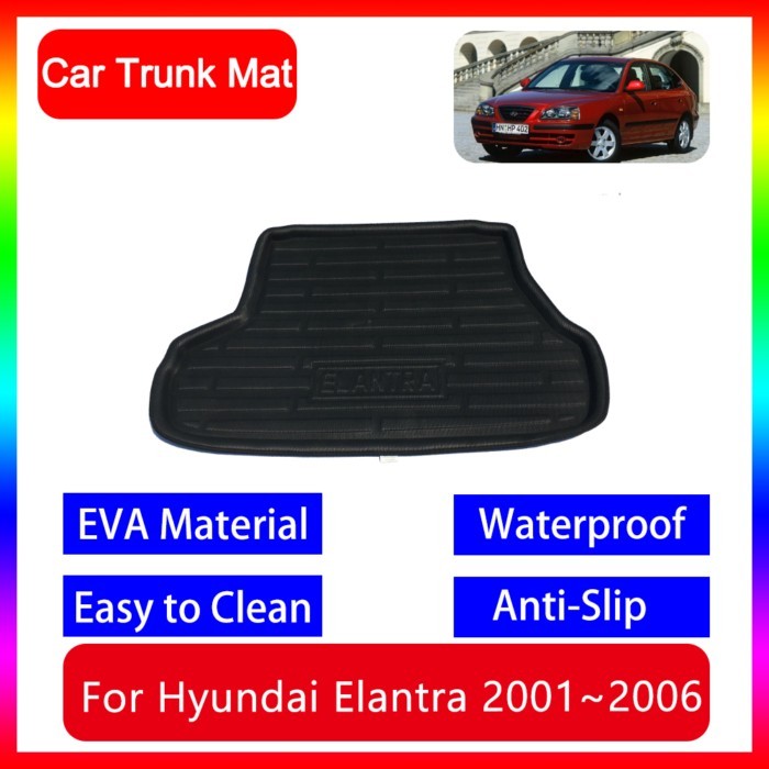 Car Trunk Mat for Hyundai Elantra Avante XD MK3 2001 2002 2003 2004 2005 2006 Rear Boot Carpet Wate