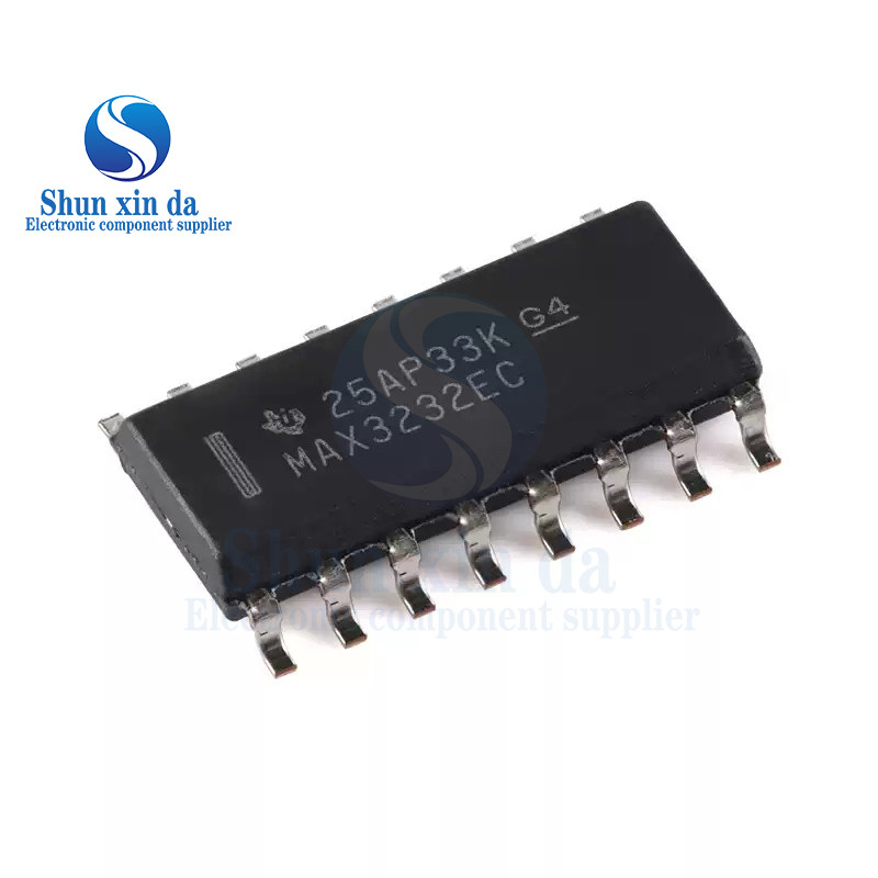 10PCS MAX3232ECDR MAX3232EIDDR MAX3232EC MAX3232EI SOP-16 MAX32 RS-232 Transceivers IC SMD Driver ชิ