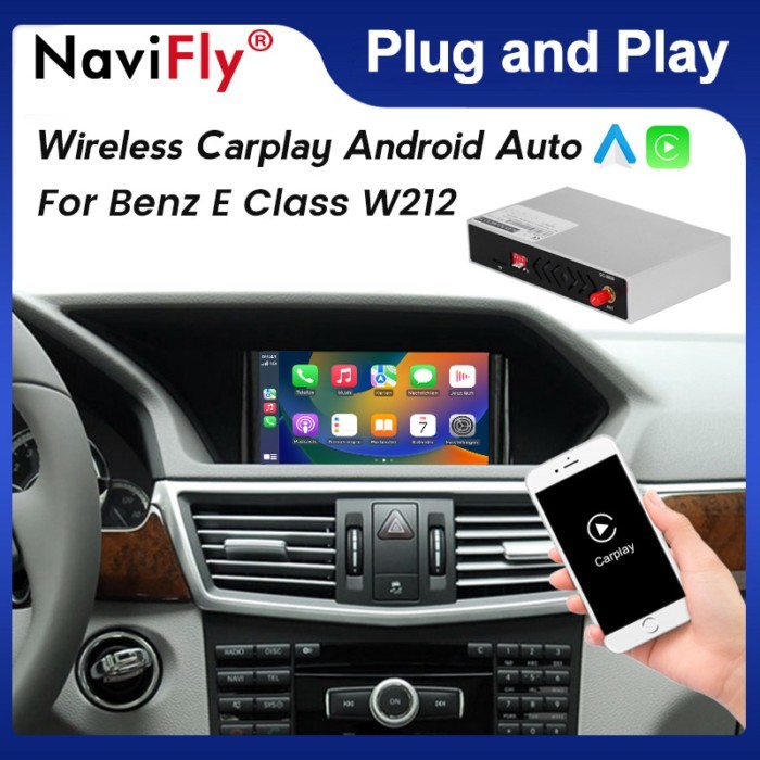NaviFly Wireless Apple Carplay Module For Mercedes-Benz E Class W212 S212 NTG4.0 to NTG 5.2 Mirror
