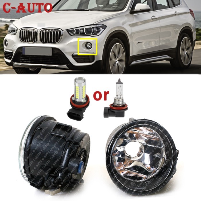 Car Front Fog Light With LED Bulbs/Halogen bulbs Fog Lamp For BMW X1 F48 2016 2017 2018 63177238787