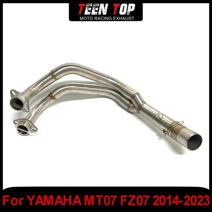Motorcycle Exhaust Escape Slip on For YAMAHA MT07 FZ07 Exhaust Front Link Pipe 2014-2023 Exhaust El