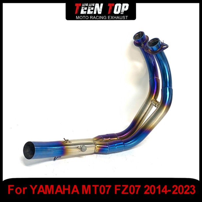 Motorcycle Exhaust Escape Full Systems Front Link Pipe For YAMAHA MT07 FZ07 Exhaust Elbow mt07 2014