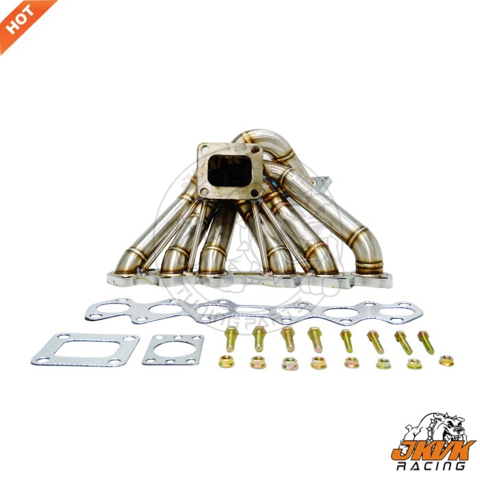 JKVK RACING 50mm T38 Wastegate T4 3mm Thick Steam Pipe Turbo Manifold  For 2JZ-GTE 2JZ GTE Equal Le