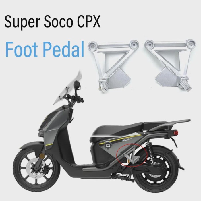 New Fit For Super Soco CPX CPx Rear Passenger Footrest Foot Pedal Pedals For Super Soco CPX CPx