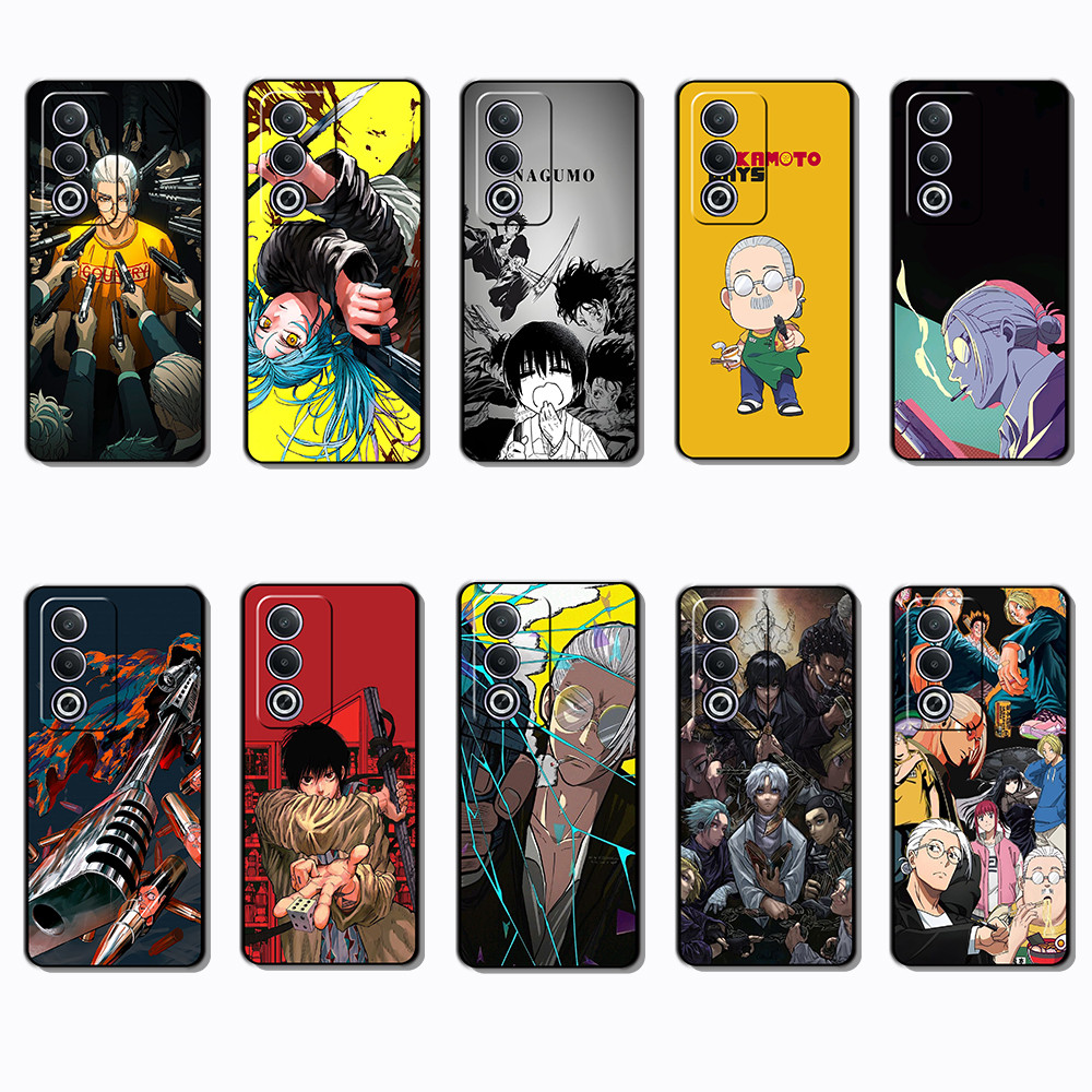 สําหรับOPPO A76 A78 A83 A91 A92 A93 A3 3AX A60 A40 SAKAMOTO DAYS SlimสีดําBorder TPU Soft Case | โทร