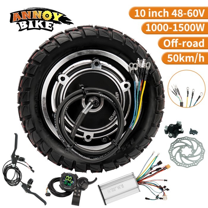 10 inch Hub Motor Kit 48v-60v 1000w 1200w 1500w motor para bicicleta 30A electric bike motor Drive