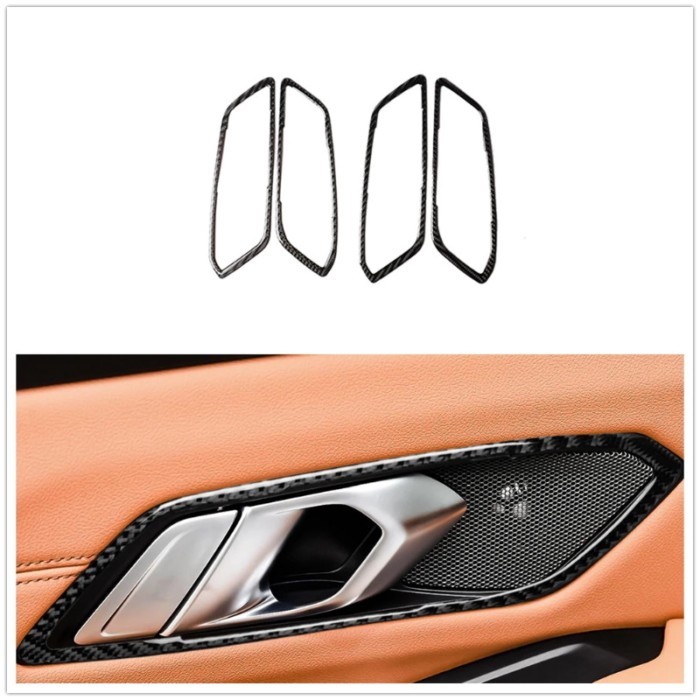 Car Interior Door Handle Sticker Door Bowl Cover Trim Socket Slot Frame For BMW 3 Series G20 G28 32