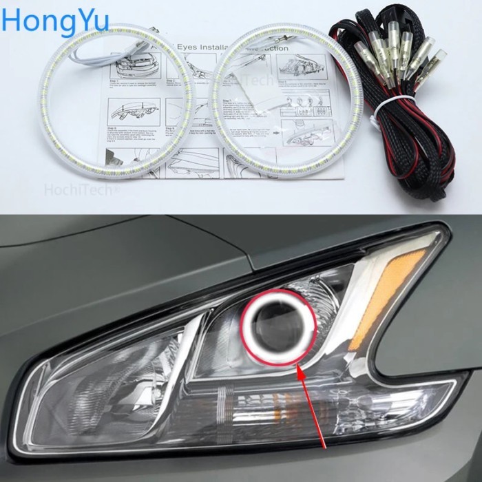 For Nissan Maxima  2010 2011 2012 Super Bright white color 3528 SMD led Angel Eyes kit daytime runn