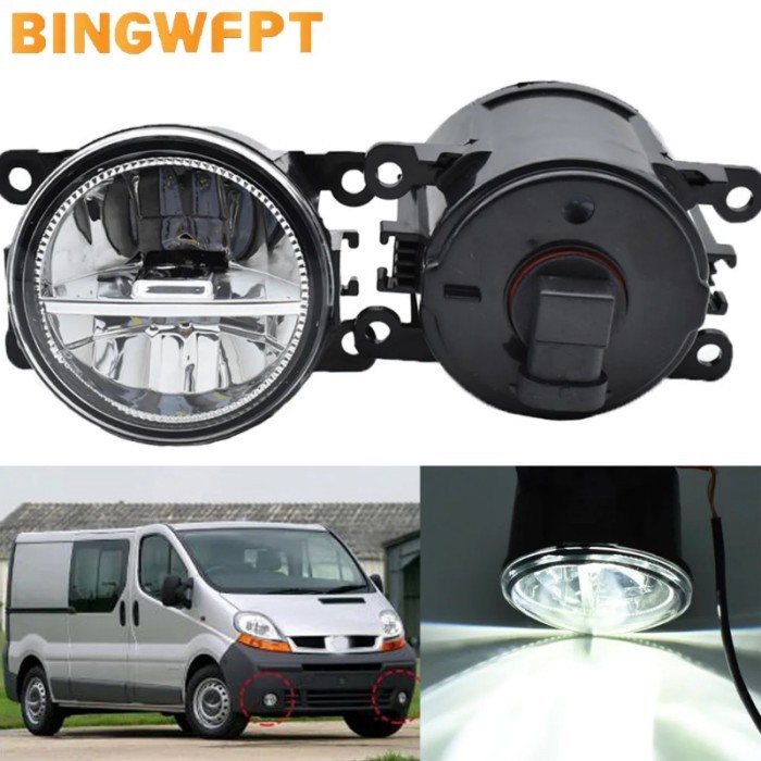 Brandnew LED Fog Lights H11 12V Fog Lamp Assembly Halogen Lamps For Renault Trafic 2.5L L4 Diesel T