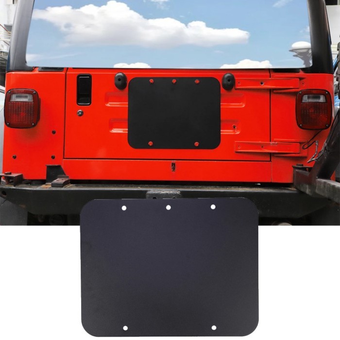 TJ Tailgate Cover Spare Tire Carrier Delete Filler Plate for Jeep Wrangler TJ 1997-2006 Exterior Ac
