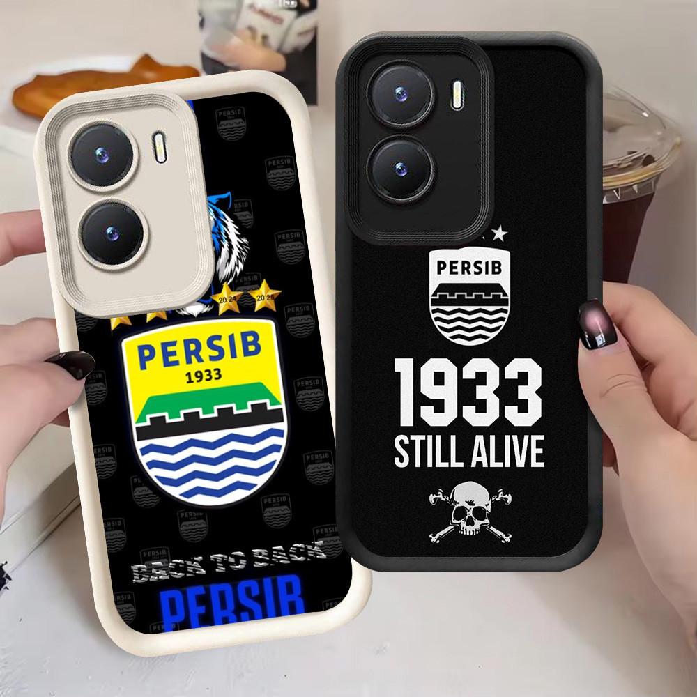 G-63 Persib Casing สําหรับ VIVO IQOO Z9 Z9X Y02S Y56 Y16 5G สีดําและสีขาว