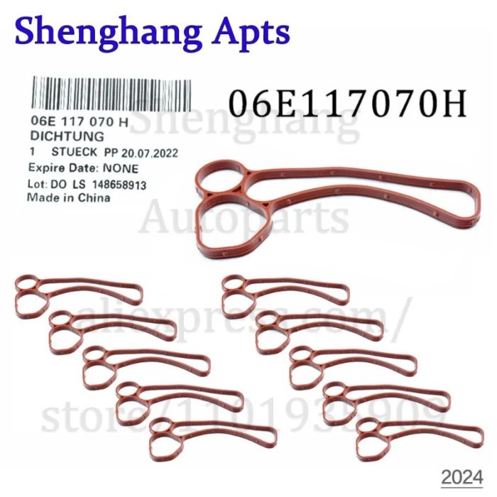 Oil Radiator Gasket Oil Cooler Gasket Seal 01446200 06E117070H 06E 117 070 H For Audi A4 A5 A6 A7 A