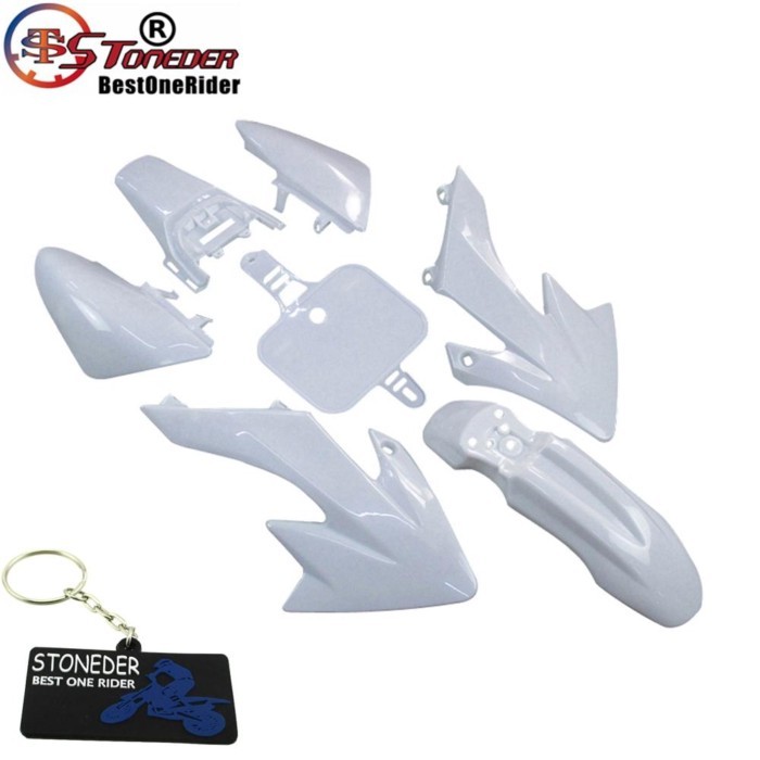 STONEDER White Fairing Plastic Fender Kit For 50cc -  110cc 125cc 140cc 150cc 160cc CRF50 XR50  Pit