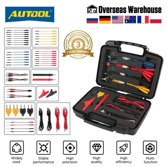 AUTOOL Automotive Lead Test Kit 48pcs Test Lead Kit Diagnostic And Test Connection Aid For Control