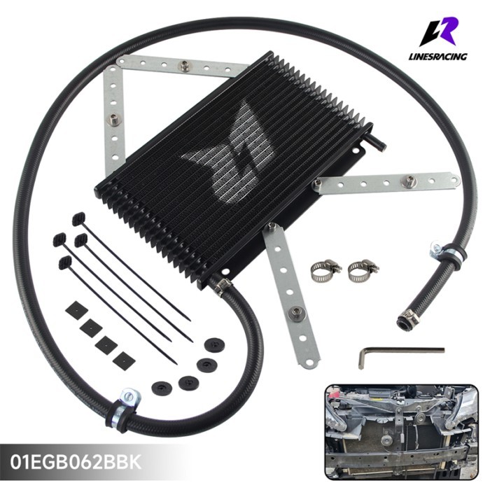 19 Row Transmission Oil Cooler Kit Universal 6-Cylinder Engine 11"x5.8"x0.75" (280x148x19.3mm) inle