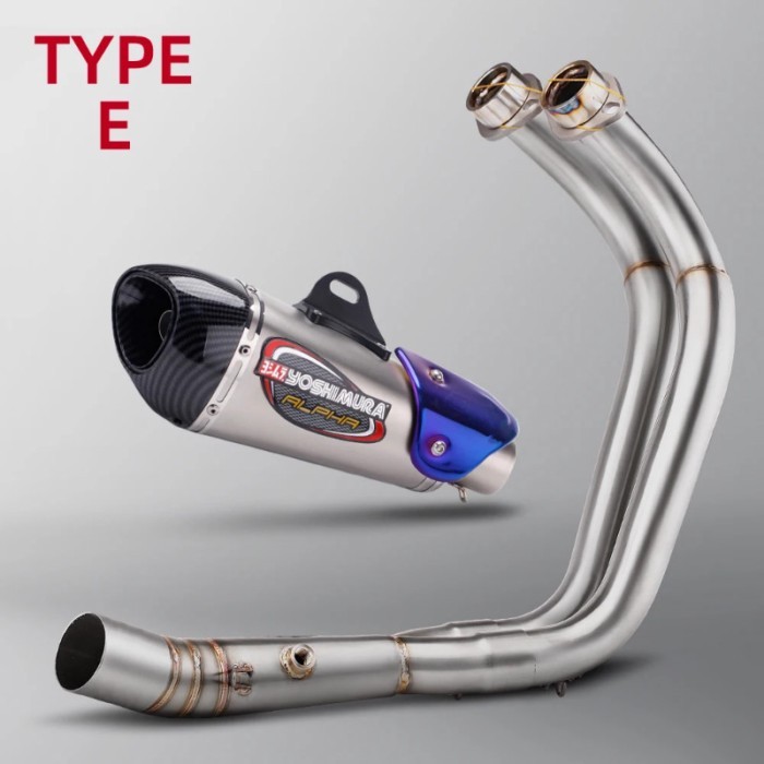 Motorcycle Full sc Exhaust System with yoshimura alpha Muffler Pipe For Yamaha MT07 FZ07 MT 07 MT-0
