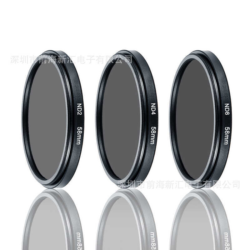ND ND Filter 37 52 58 62 67 72 77 82mm ND Filter ND2 ND4 ND8 Medium Grey Density Filter