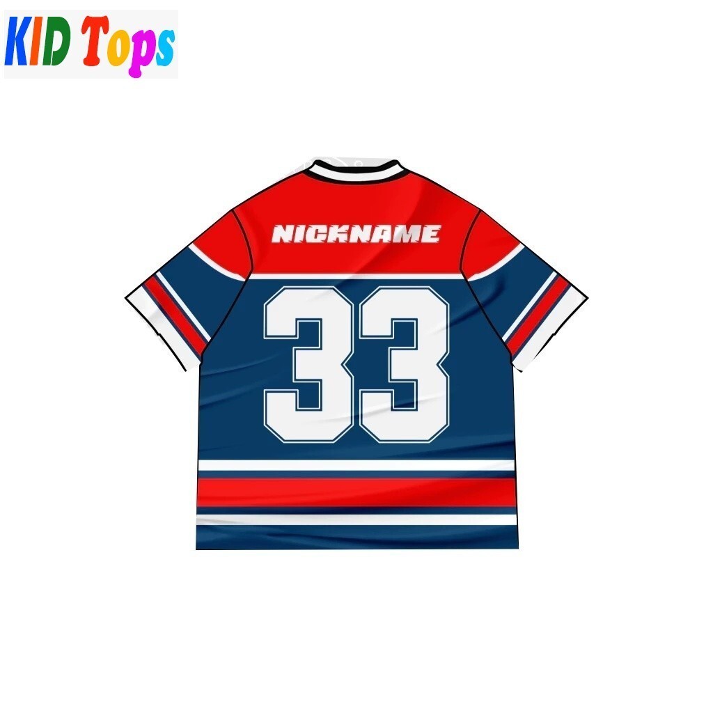 ชื่อที่กําหนดเอง เด็กเบสบอล Motif JerseyAmerican Street รูปที่ 2