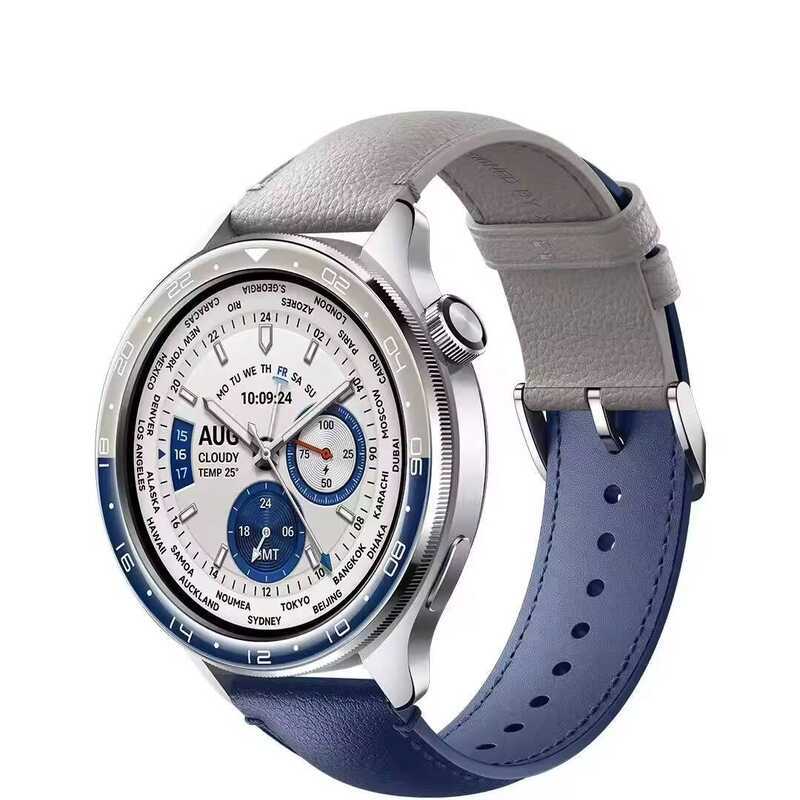 เหมาะสําหรับ Xiaomi s4 Bezel Strap Set Replacement Xiaomi watchs4 Metal Bezel Blue Grey Dual Time Zo