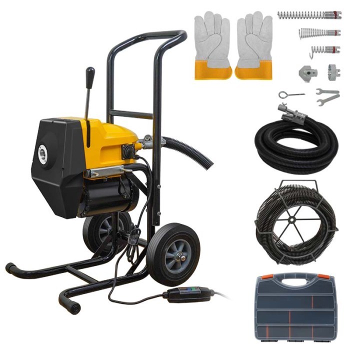 Hot hongli AN200 electric snake pipe drain cleaning machine sewer general drain cleaning machine