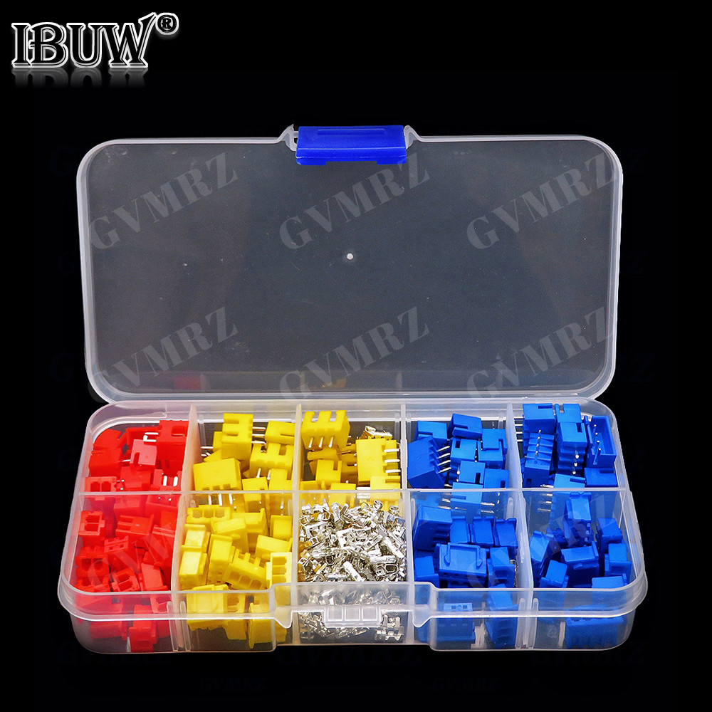 320PCS XH2.54 Jst Terminal ชายหญิงสายไฟ Adaptor 2p 3p 4p 2.54mm Pin Header Housing KIT