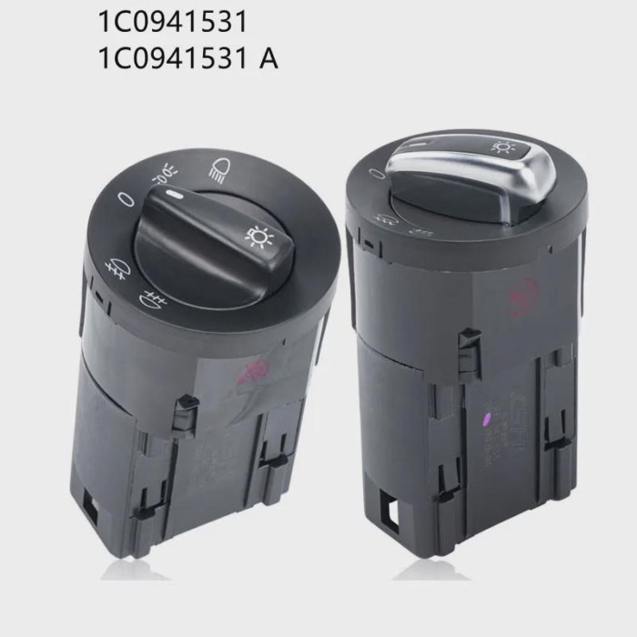 1pcs Headlight Control Switch Fog Light Knob 1C0 941 531 A 1C0941531 for VW Bora Golf 4Passat B5 Sh