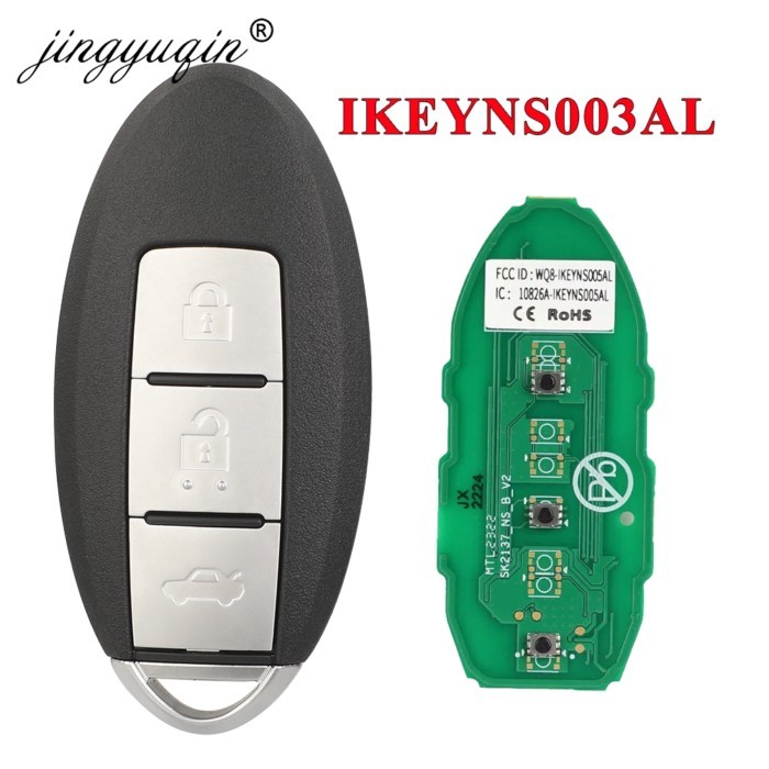 jingyuqin for Nissan AUTEL IKEYNS003AL 3 Buttons Smart Universal Key for KM100 KM100E IM508 IM608Pr