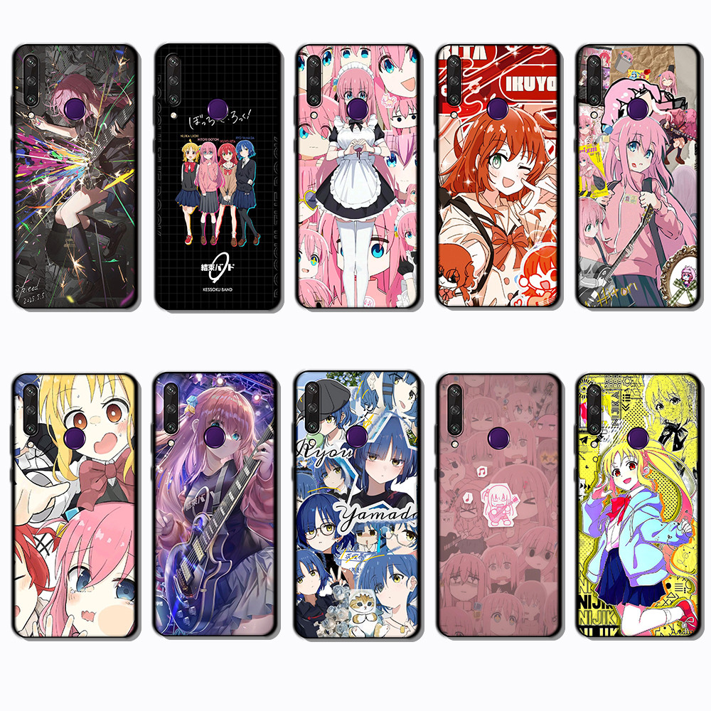 สําหรับ Huawei Y6P Y7A Y8P Y9A Y5 Y6 Prime bocchi the rock Classic Black Edge TPU Soft Case | Full W