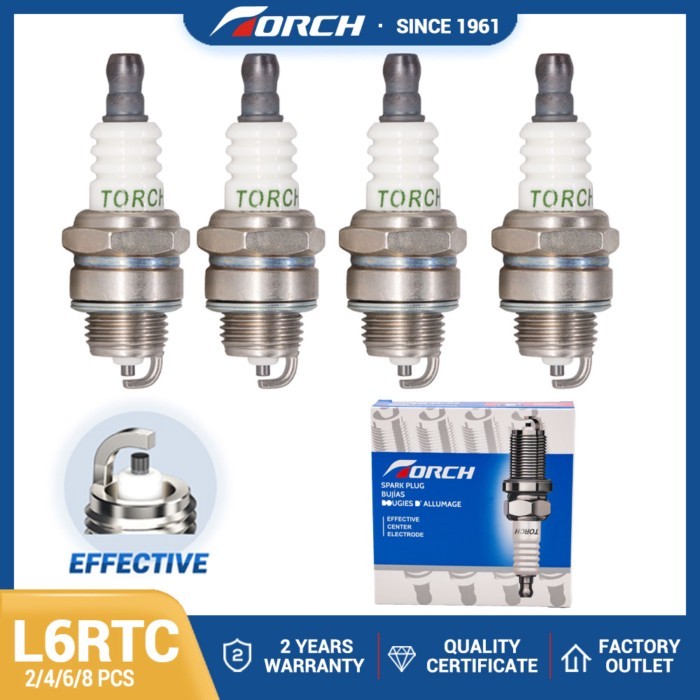 2/4/6/8PCS Torch L6RTC Spark Plug Standard Small Engine Replacemnet for Candle BPMR6A Denso W20MPR-
