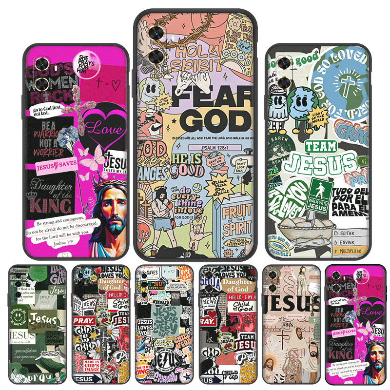 Huawei Y9A Y5 Y6s Y6 Pro Y7 Y9 Prime ความเข้ากันได้เคสโทรศัพท์ TPU ฝาครอบป้องกันแบบนุ่มชีวิตพระเยซู 