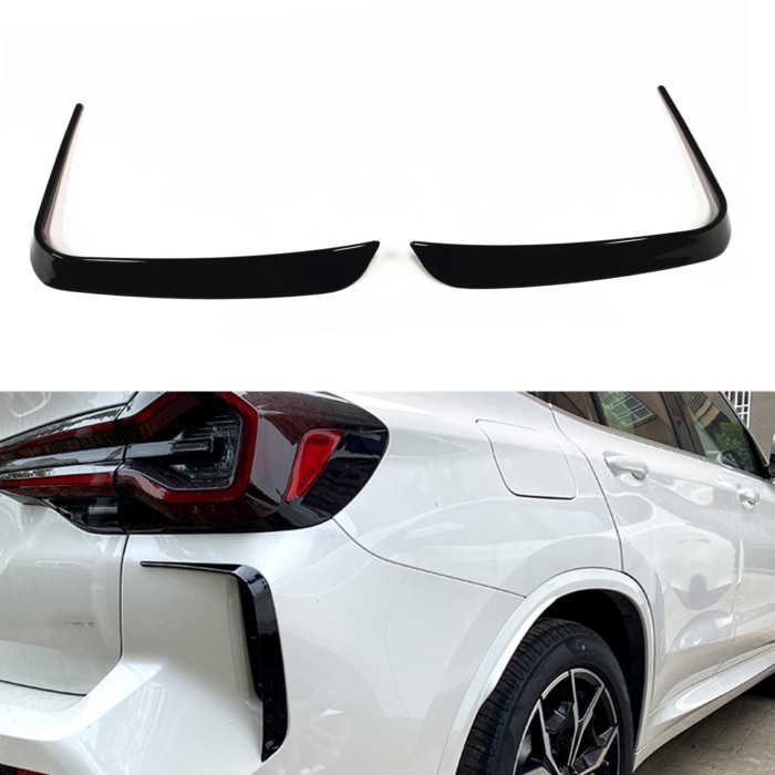 For BMW X3 X3M G01 M Pack 2022-2024 Rear Bumper Side Spoiler Trim Fog Light Cover Frame Air Vent In